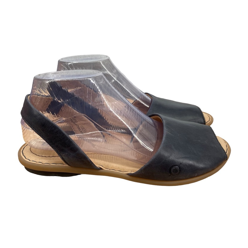BORN Trang Women's Blue Leather Slingback Sandals Size 9